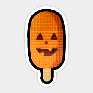 Halloween Pumpkin Popsicle Sticker